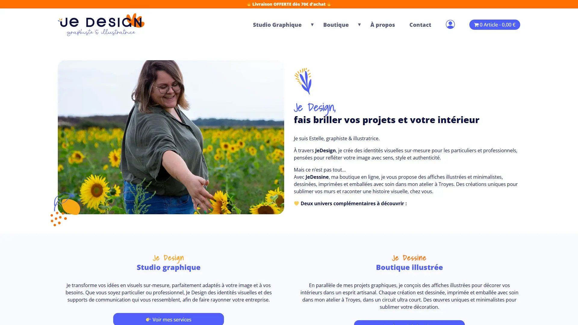 Site Je-Design créé par Hugo Duterque