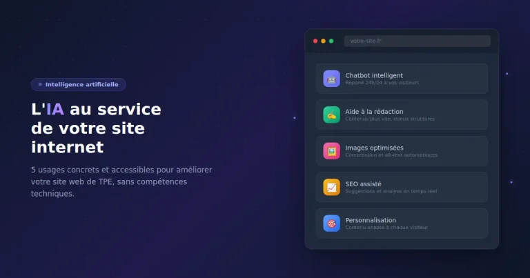 Intelligence artificielle et site internet : ce que les TPE peuvent en faire concrètement