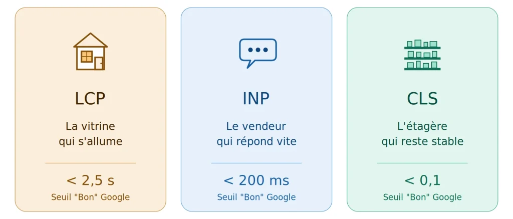 Core Web Vitals 2026 : INP, LCP et CLS expliqués sans jargon
