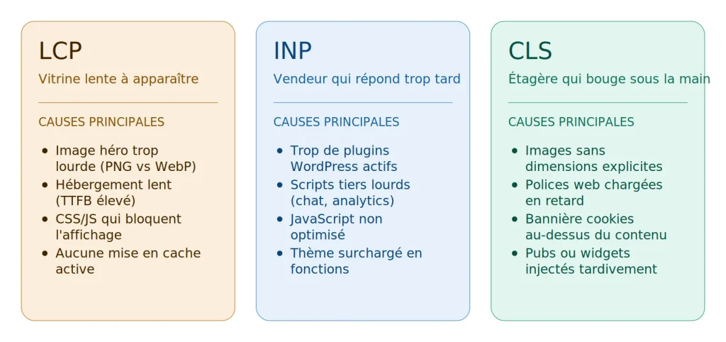 Core Web Vitals 2026 : INP, LCP et CLS expliqués sans jargon